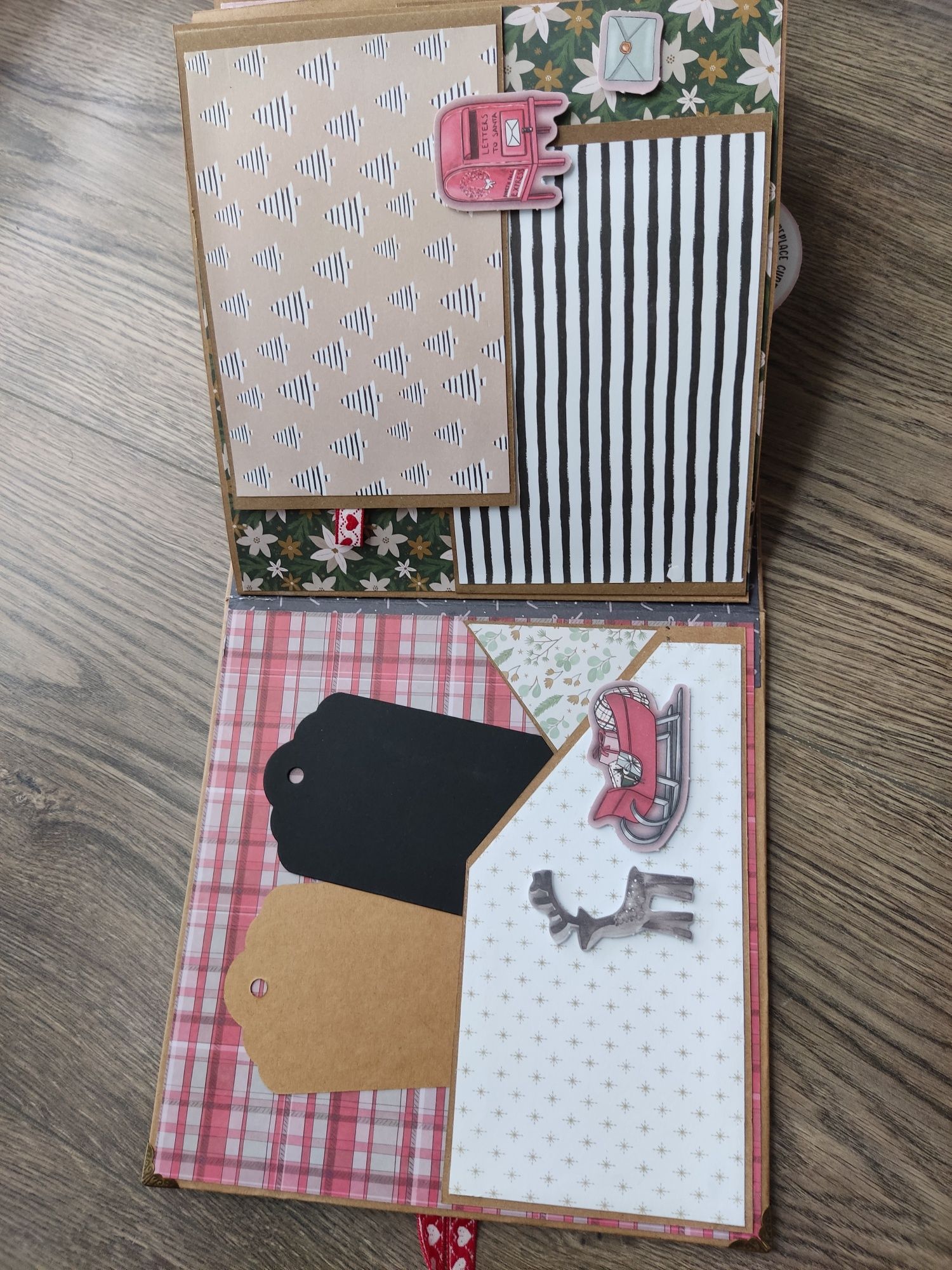 Duży Album świąteczny scrapbooking handamde