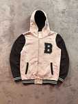 Bluza Varsity Czarno Szara Hoodie Baseball Affliction Y2K Vintage