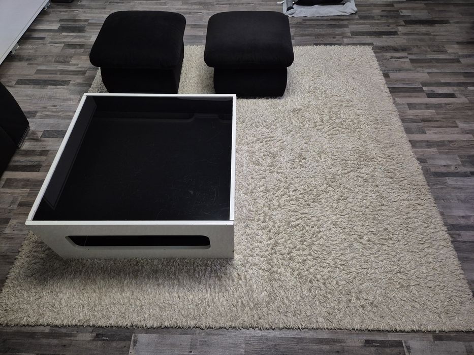 Ława 90x90x40 styl modern biała lakierowana