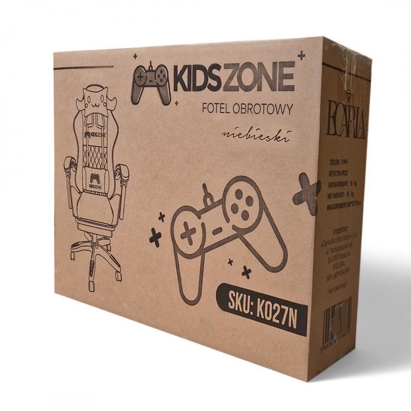 Fotel gamingowy Bunny Gamer obrotowy z podnóżkiem KIDS ZONE