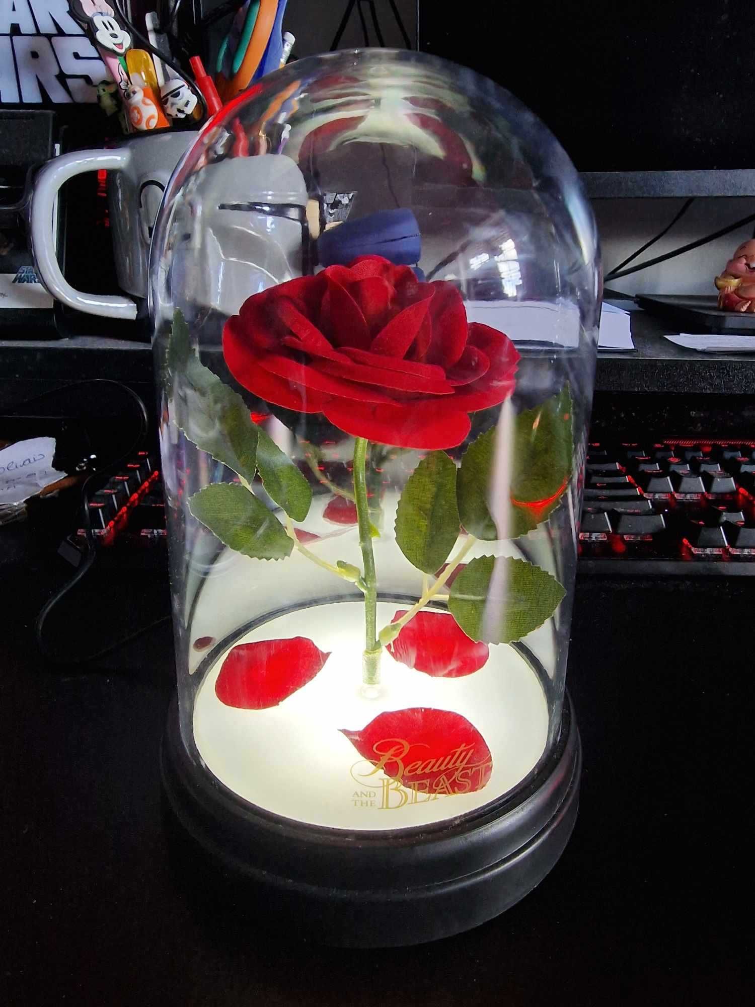 Candeeiro Enchanted Rose Light - Beauty and the Beast