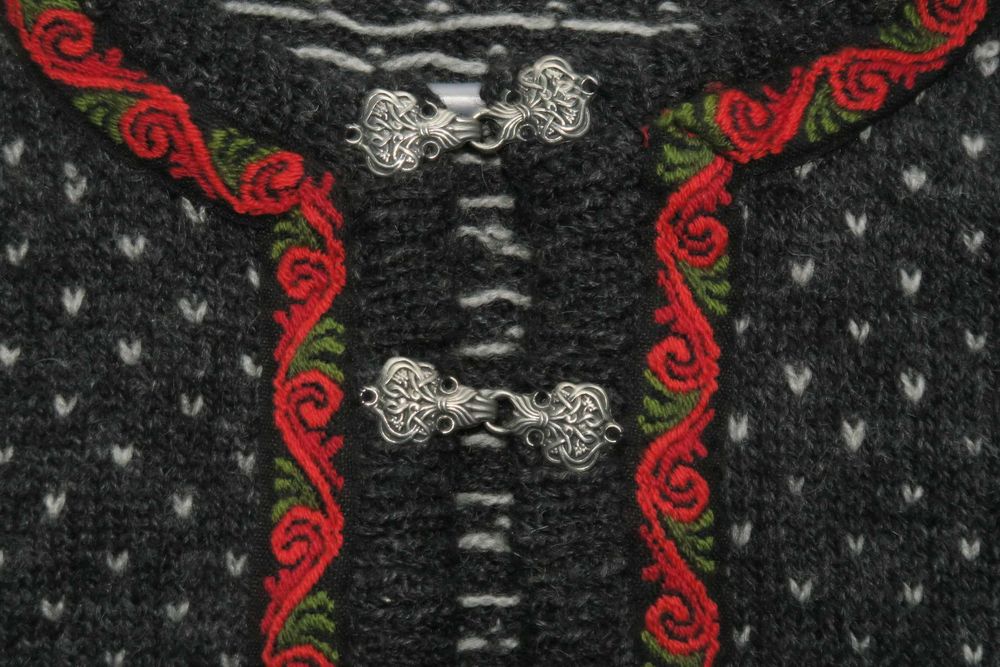 Sweter wełniany norweski góralskie wzory XL/XXL