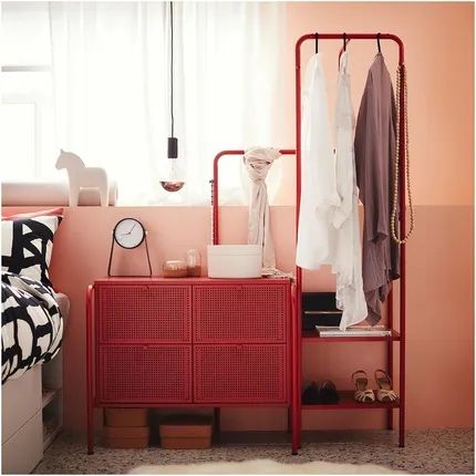Ikea Nikkeby wieszak czerowny unikat stojak na ubrania