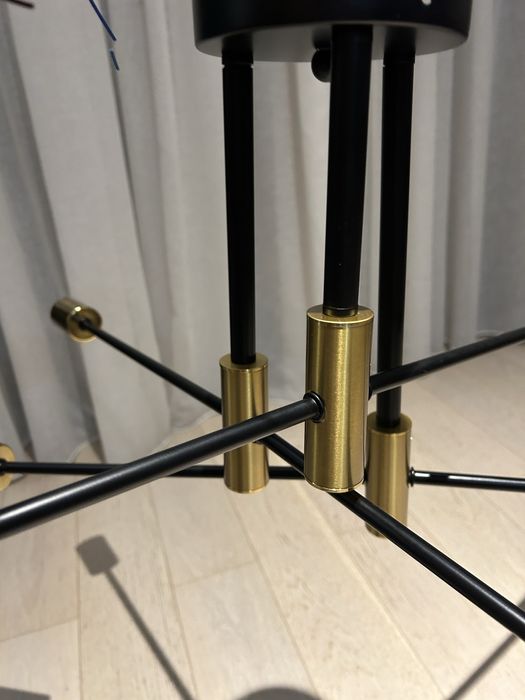 Lampa sufitowa czarno zlota