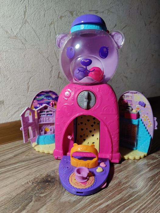 Дорожня іграшка Polly Pocket, ігровий набір із ведмедиком Гамболом