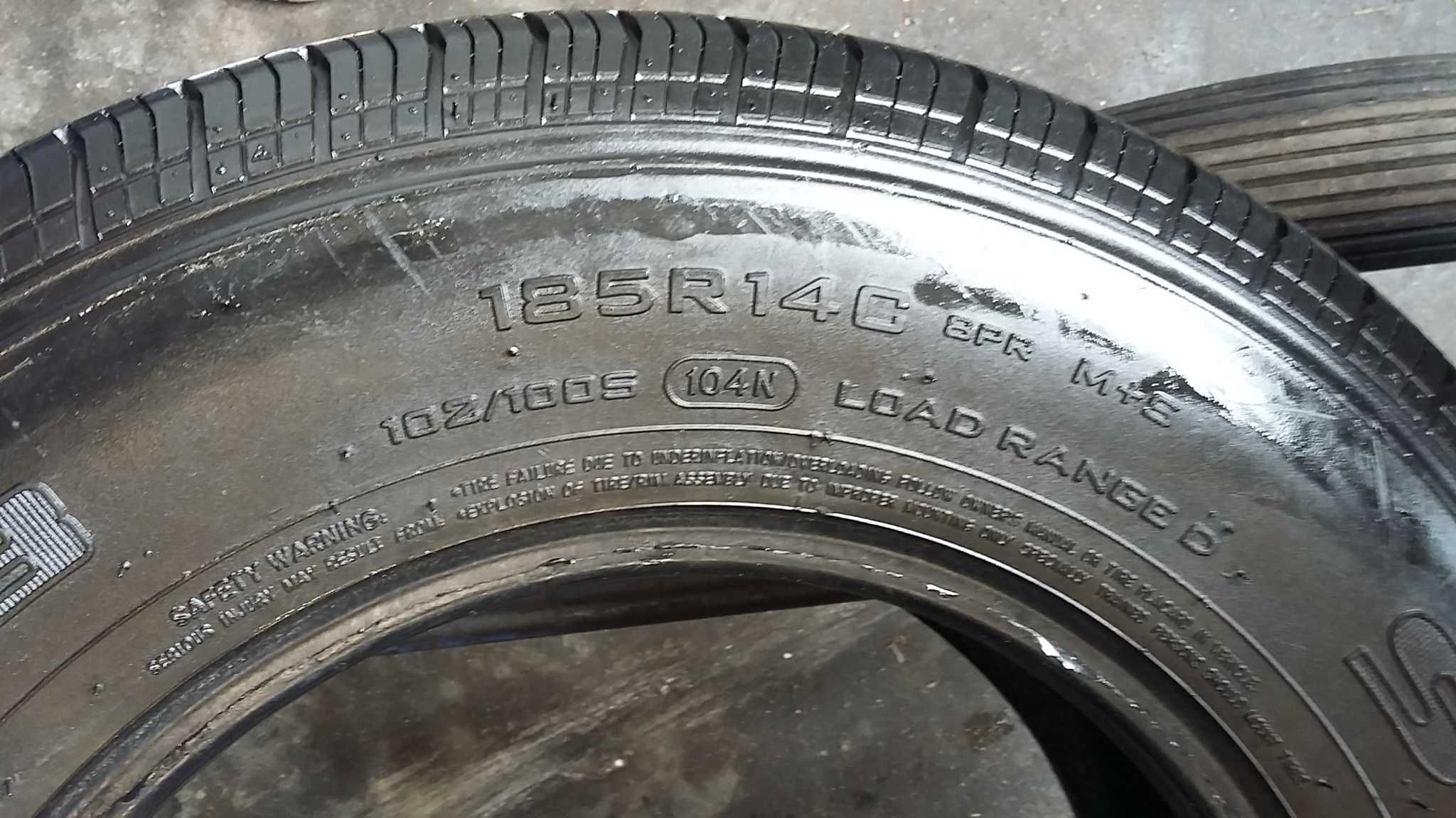 opony dostawcze 185R14C 102/100S Security stan bdb używane