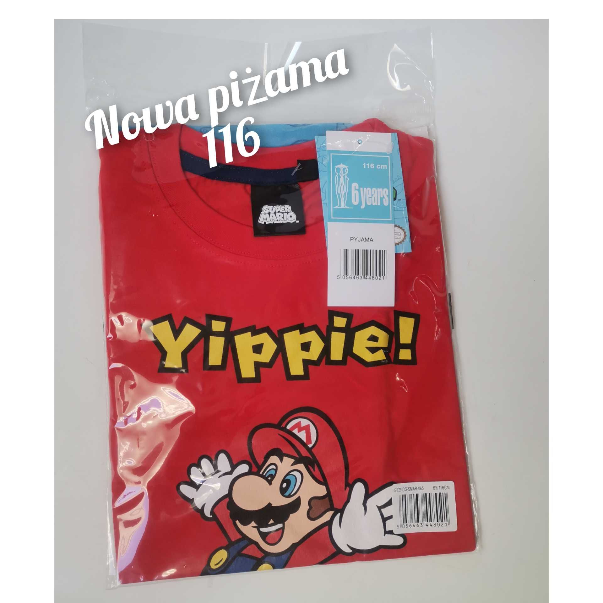 Nowa Mario piżama 116 Mario bross piżama Mario 116