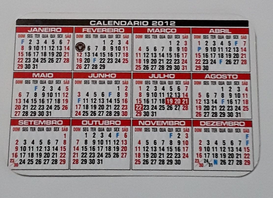 Calendário de bolso Moto Clube Faro ano 2012 (30 Anos)4