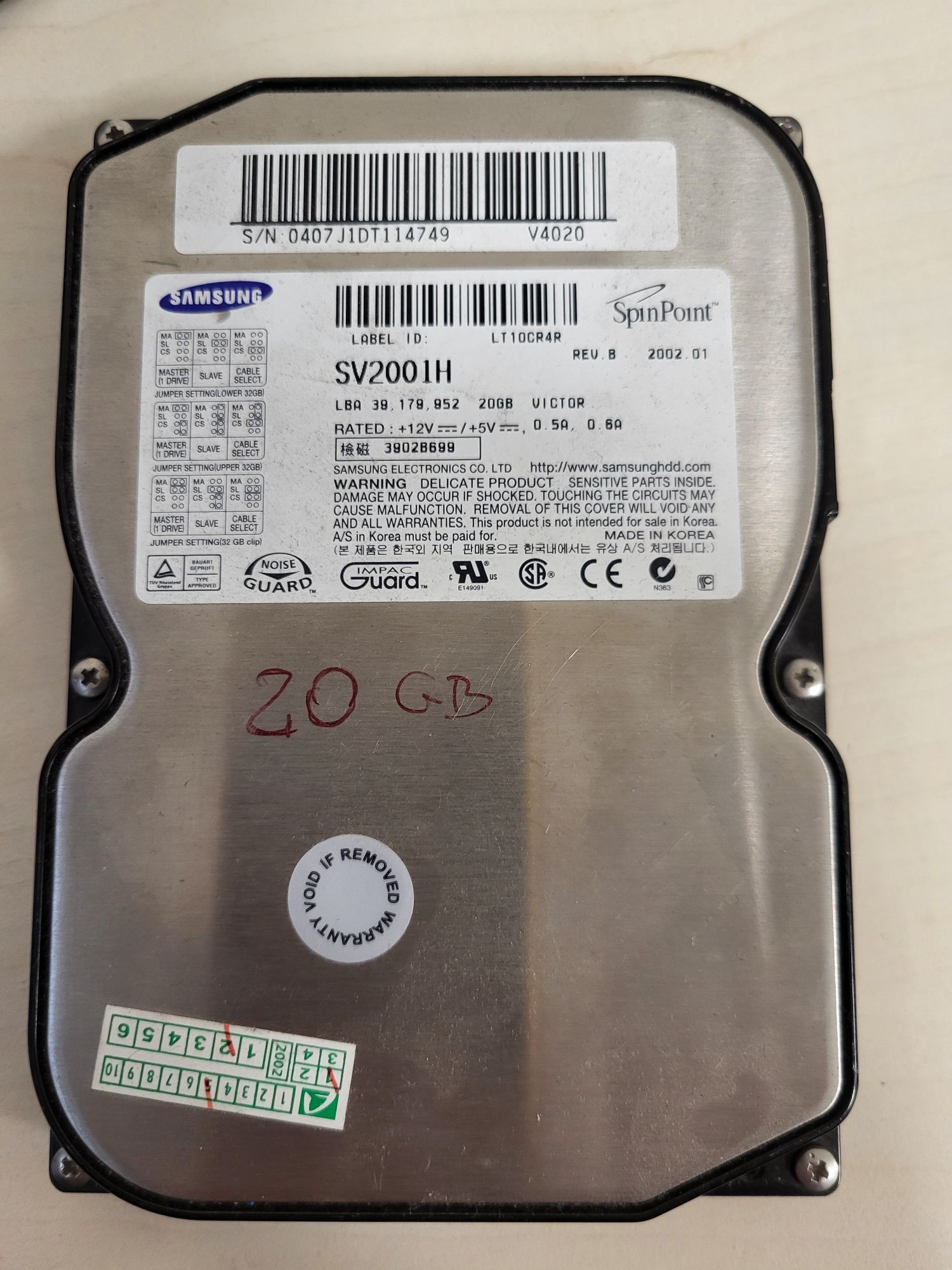 Dysk Samsung 20 GB
