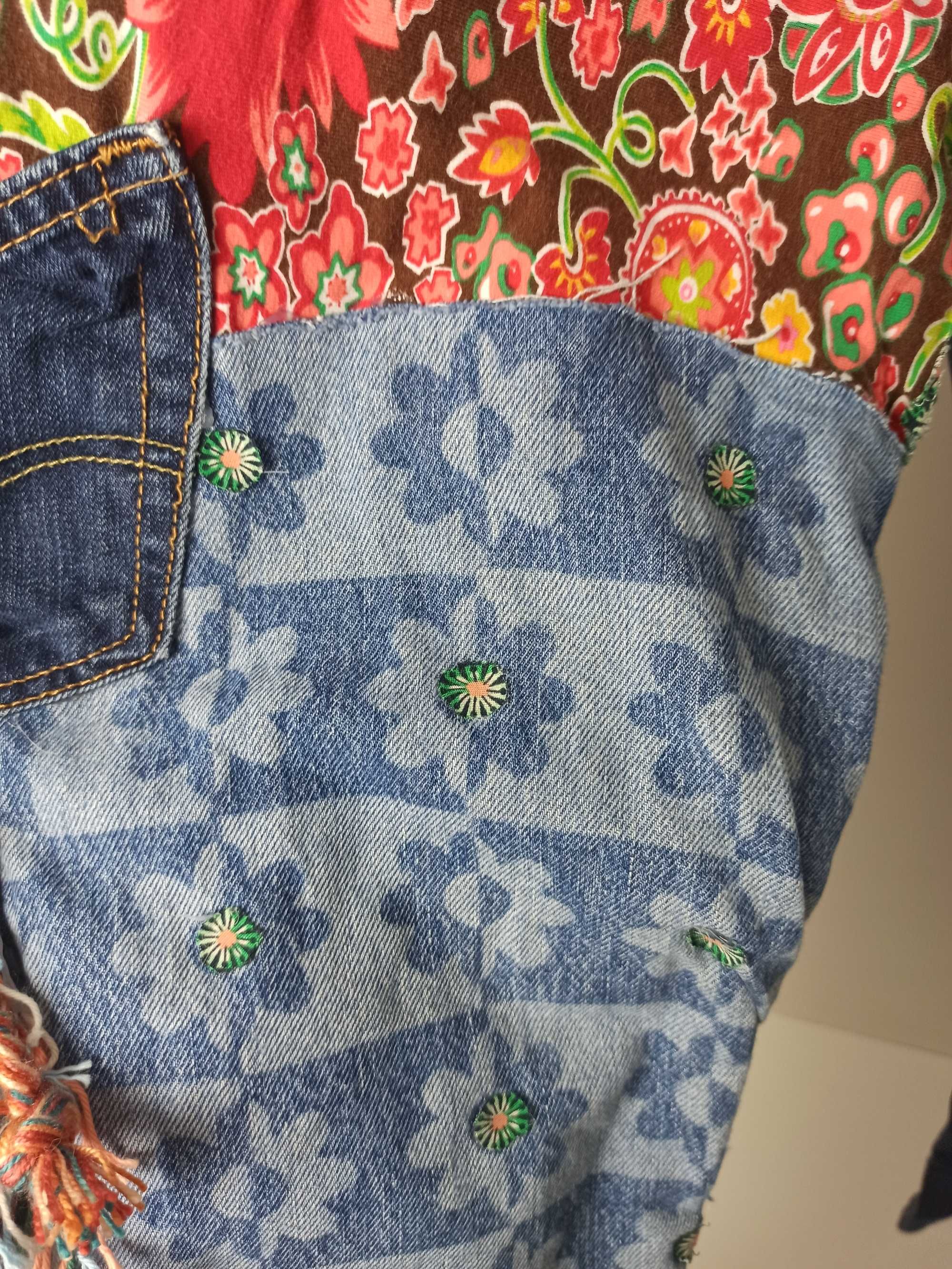 Patchwork Multicolor Levi's Denim Jeans Pants W30 L34