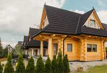 Domek w górach z bali widok na Tatry Zakopane