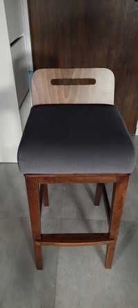 Krzesło kuchenne barowe hoker drewno Fameg