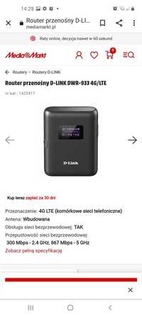 Router przenosny D-LINK DWR 933 4G/LTe