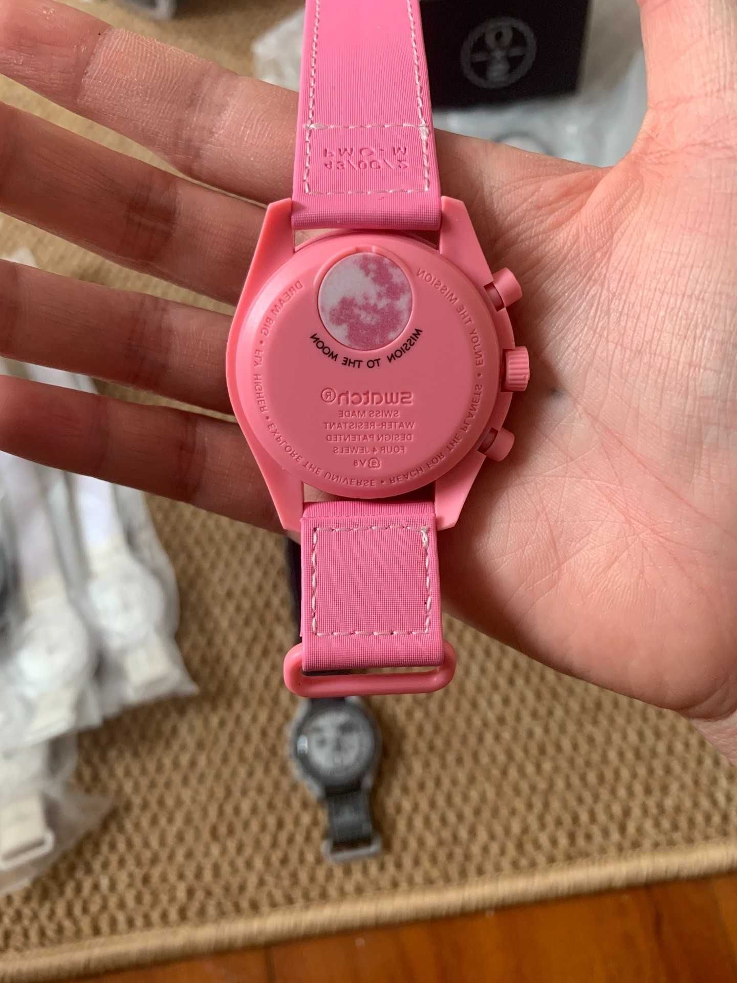 Omega x Swatch Pink Moon SO33P100 - zegarek dobry stan