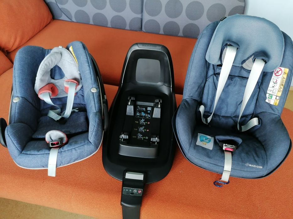 Zestaw fotelików Maxi Cosi 2way Pearl, baza 2wayFix, nosidło 0-13 kg