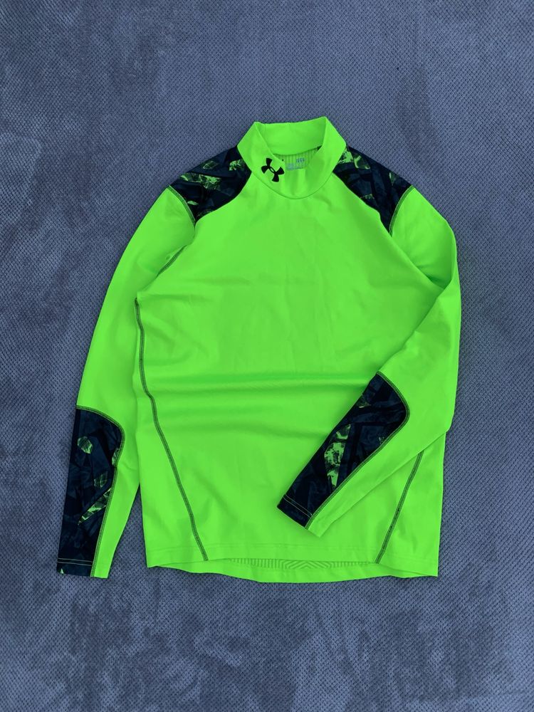Under Armour Compression coldgear Long-Sleev Neon Green Size:L кофта