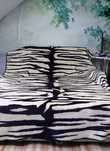 Gruby ciepły Koc 200x230cm, oryginalny wzór ZEBRA