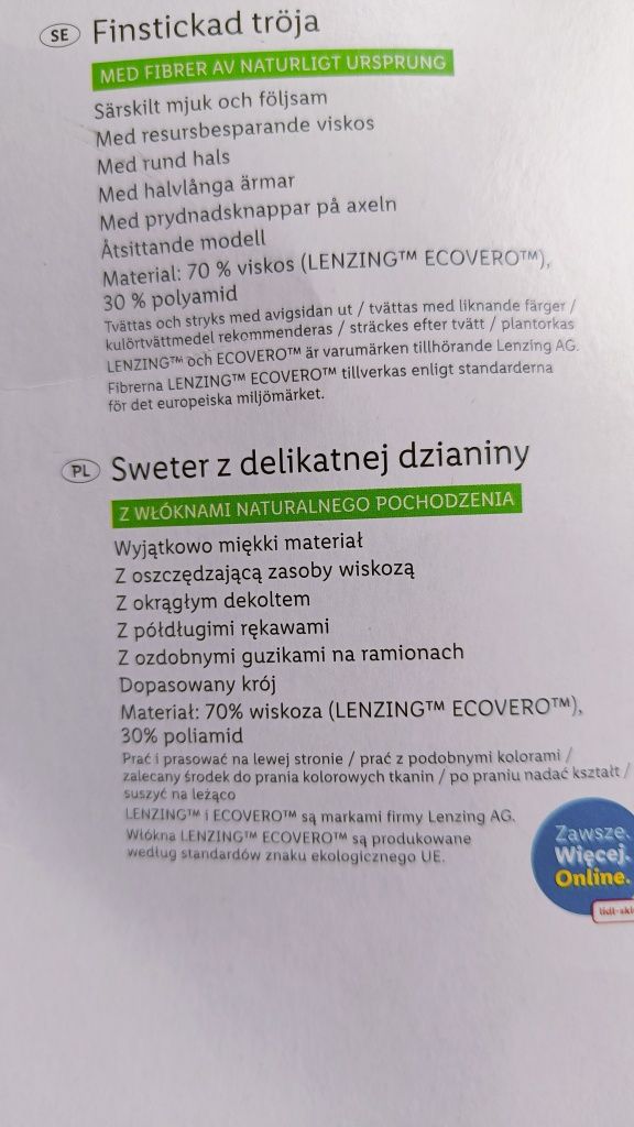 Sweter z delikatnej dzianiny 44/46 Esmara