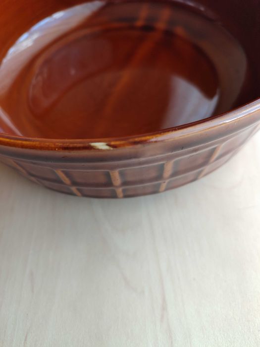 Misa porcelitowa brązowa, czekoladowa Tułowice, PRL, vintage