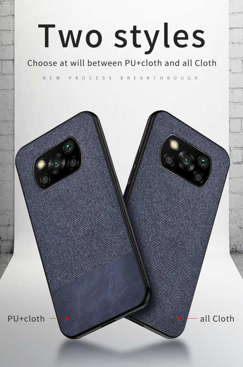 Чехол  джинсовый AIORIA Textile PC+TPU. Samsung. Xiaomi. IPhone