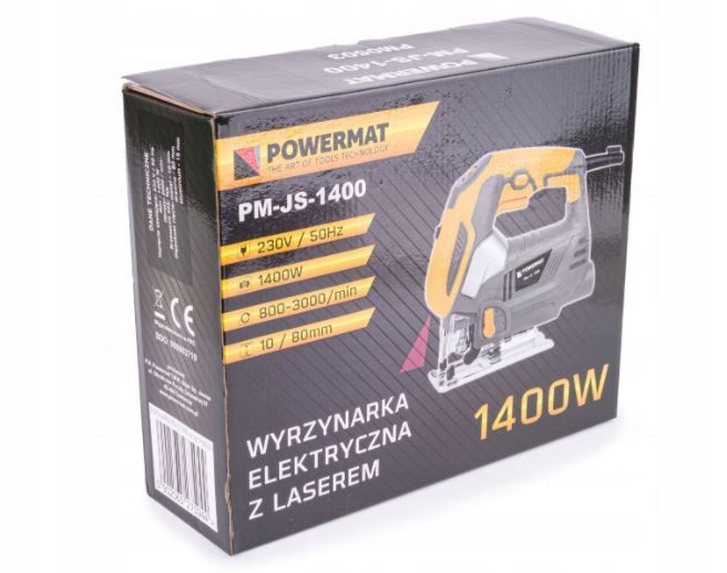 Wyrzynarka Piła Do Drewna 1400W Z Laserem Powermat