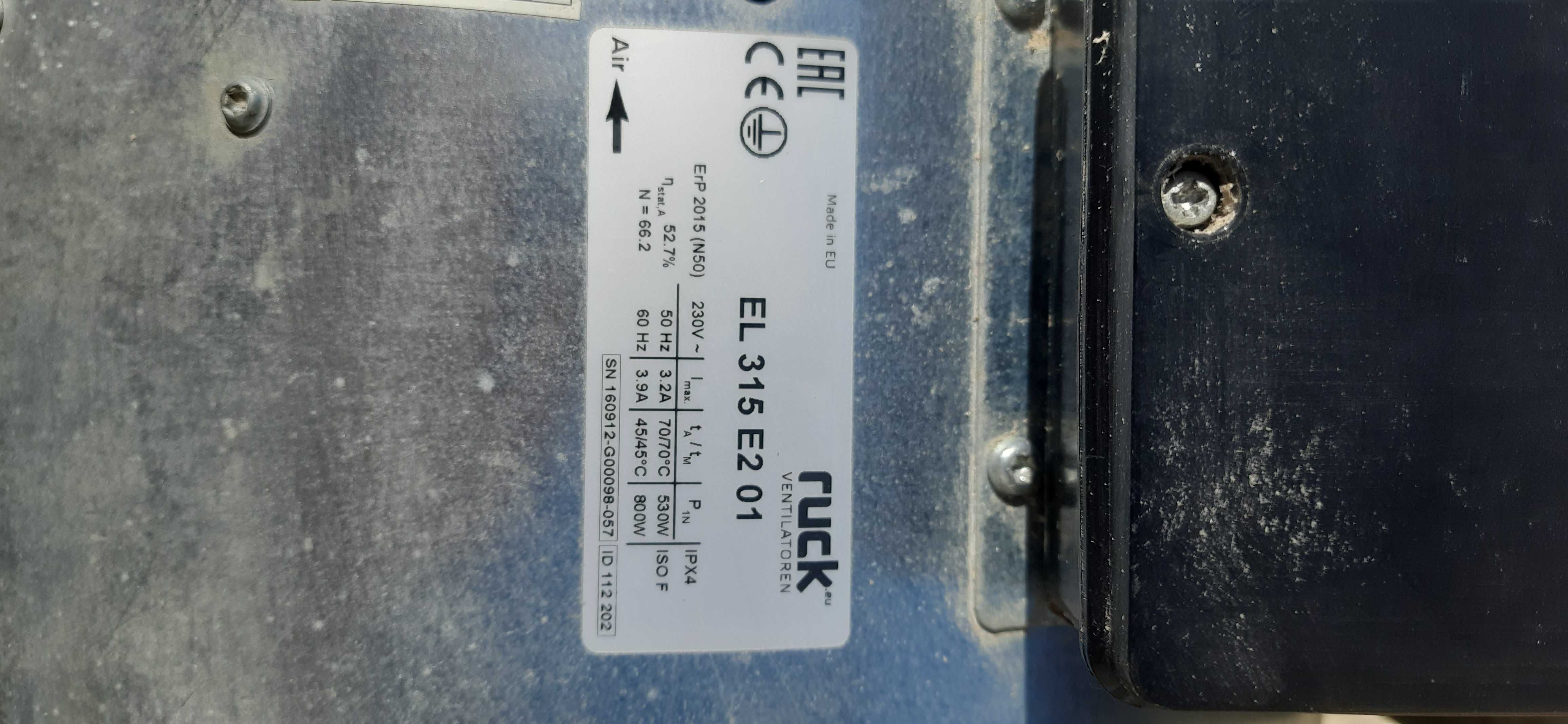 Вентилятор кональный Ruck EL 315 E2 01