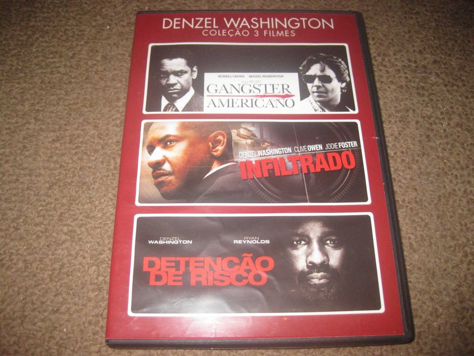 Box com 3 Filmes em DVD com o Denzel Washington