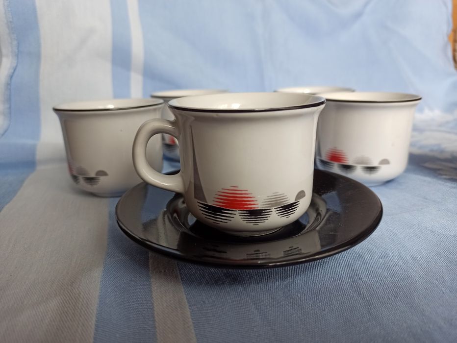 Zestaw kawowy filiżanka + spodek 6 szt Tułowice Stoneware