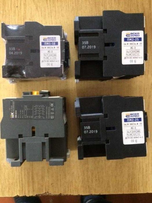 Пускатели КМИ-22510,  ПМ 2-25 36в,  ПМ 1-18 24в, 36в, 230в+DN-22 ДК-22