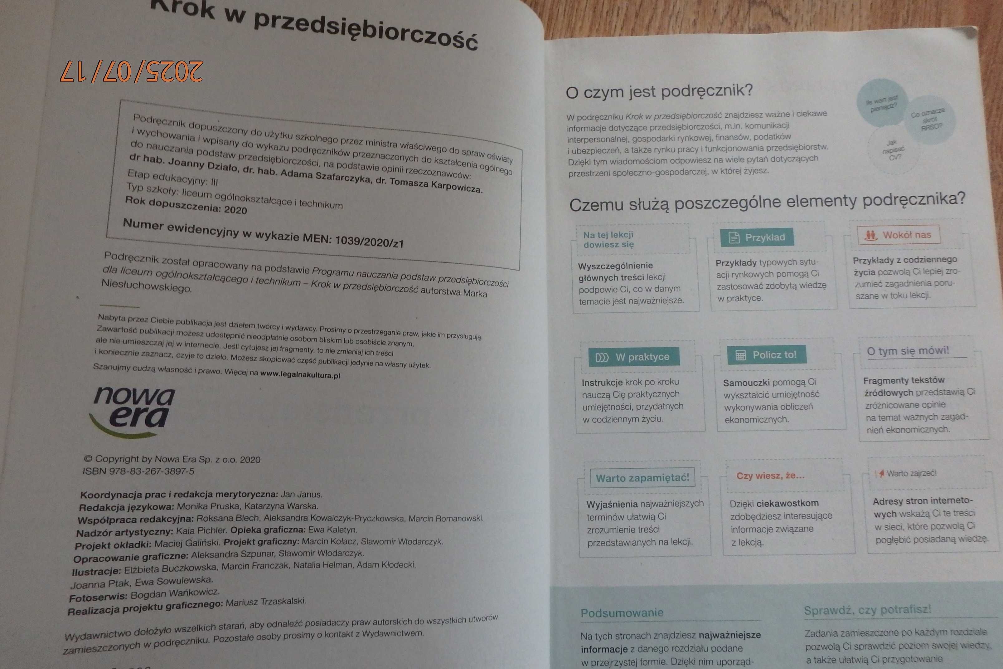 Sprzedam podręcznik Krok w przedsiębiorczość