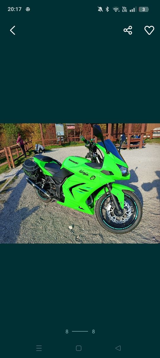 Kawasaki ninja a2 wzorowy stan doposażona niski przebieg obniżona