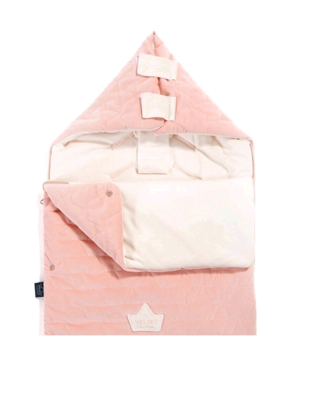 LA MILLOU Śpiworek do wózka S Powder Pink Bright & Rafaello VELVET col