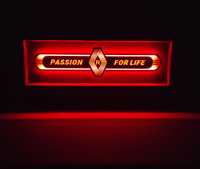 Renault Lustro LED  na tylną ścianę,Passion for Life R01-RED