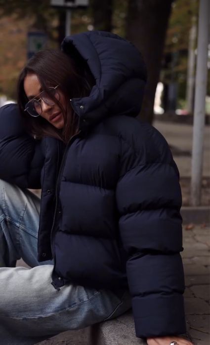 Пуфер вкорочений пуховик зимова куртка