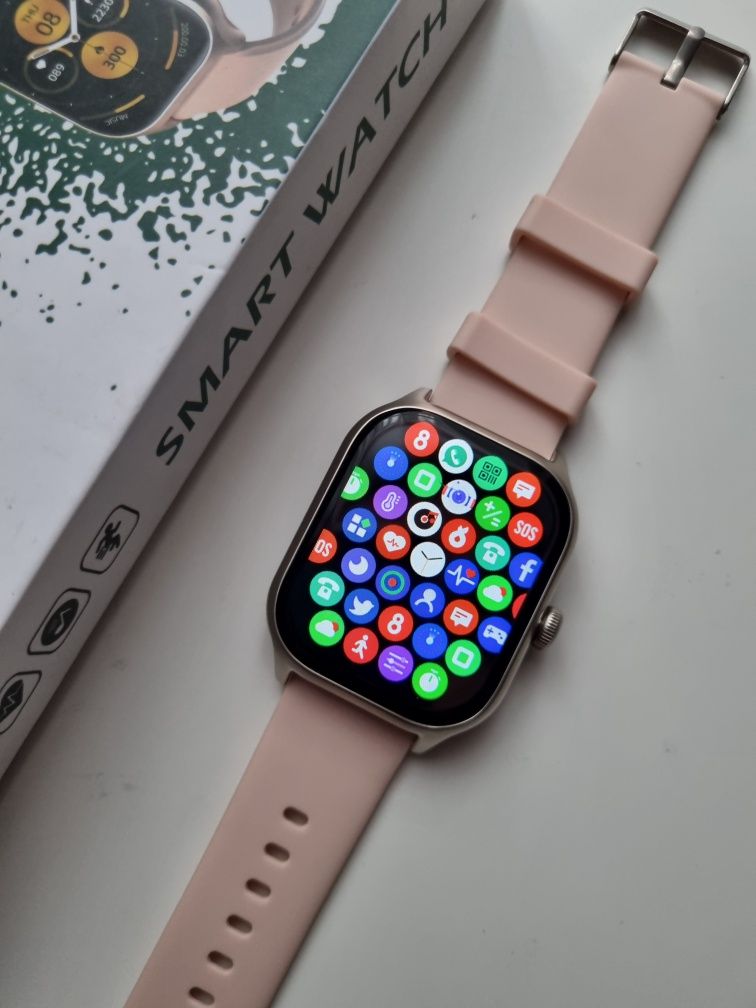 Smartwatch F4 różowy pasek