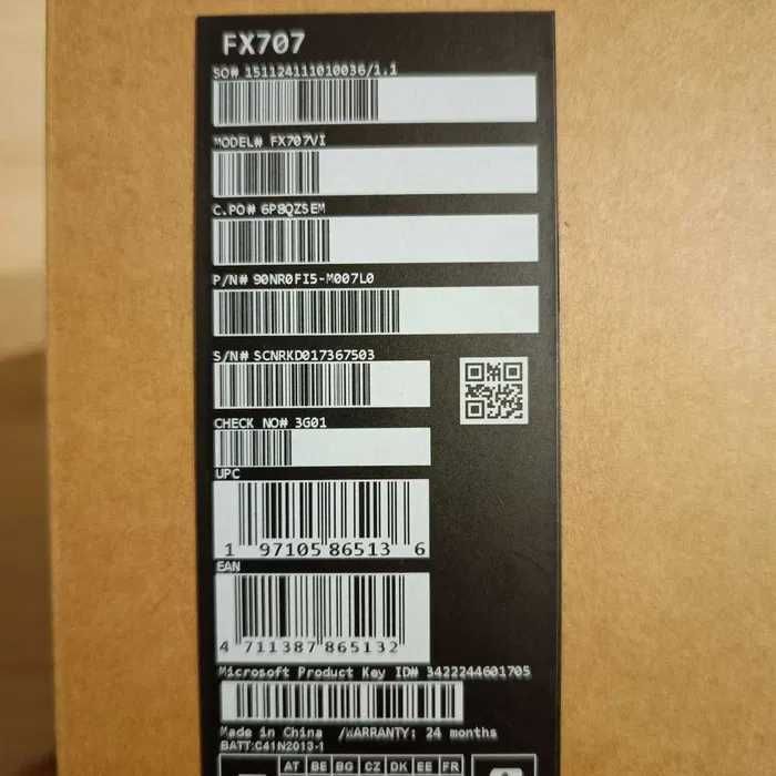 Ноутбук Asus TUF F17 144Hz/RTX 4060 8gb/i7-13620h/16/1Tb Ігровий Новий