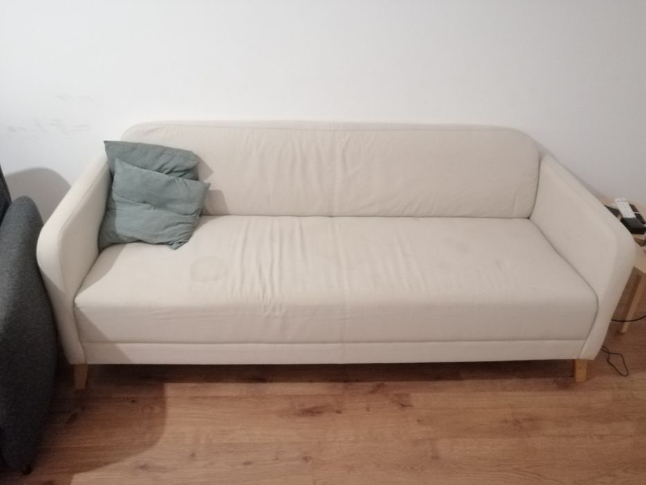 LINANÄS Sofá 3 lugares, Vissle bege