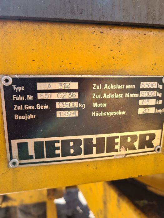 Koparka kołowa LIEBHERR A312