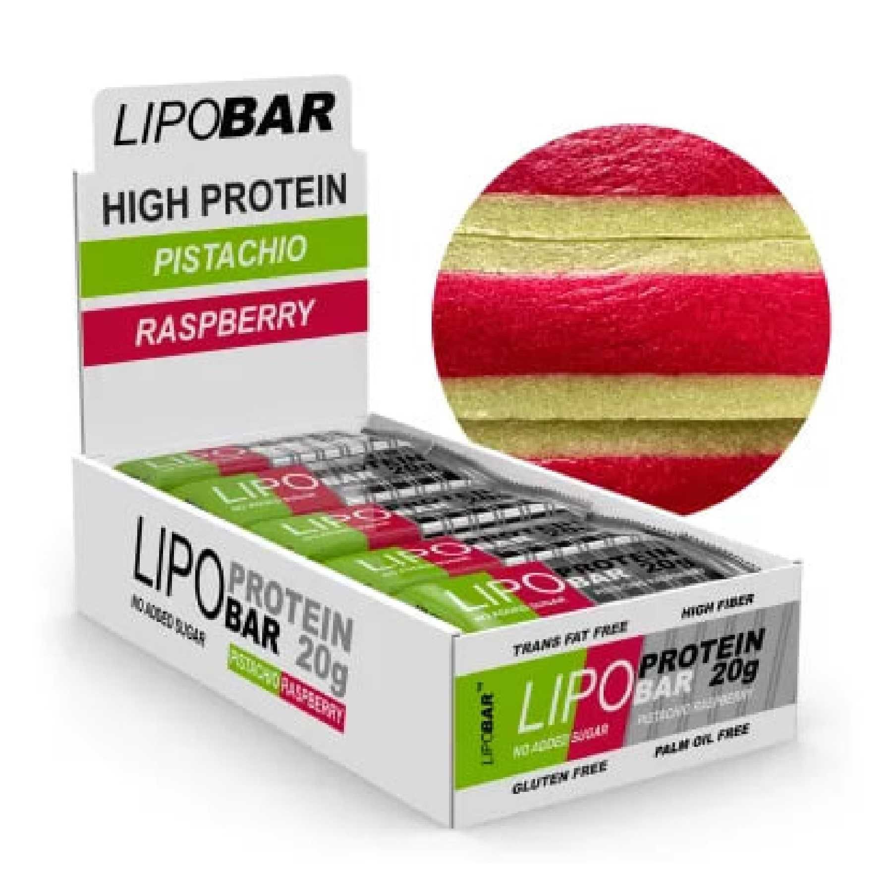 БЕЗ ЦУКРУ • Протеїнові батончики LIPOBAR • БОКС 50г*20 шт