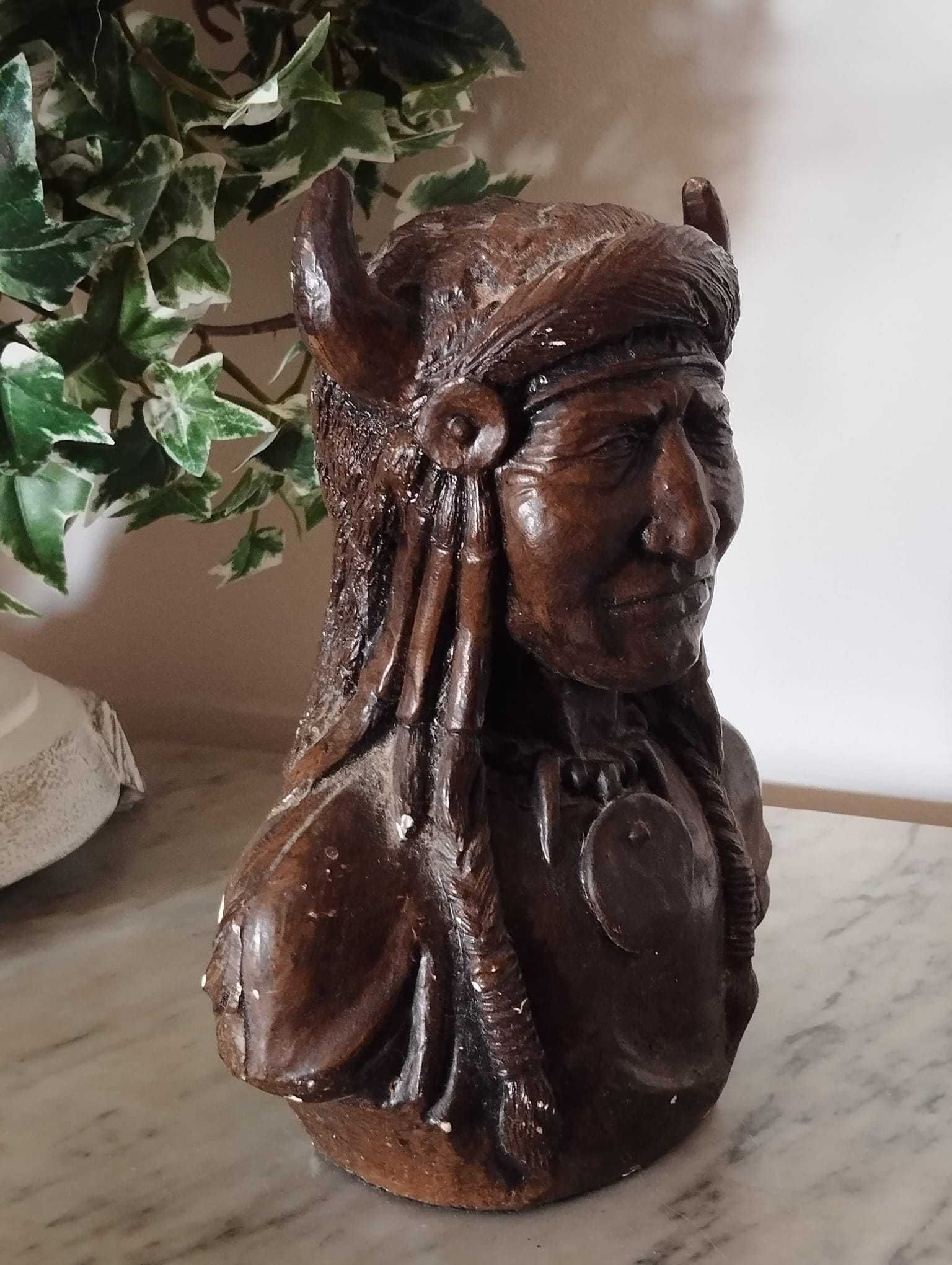 Escultura Busto Indígena Chef Índio Gesso