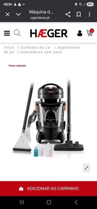 Vendo Aspirador Multifunções, usados apenas 2 vezes.  Impecável