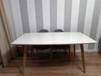 Stół rozkładany biały lakierowany
