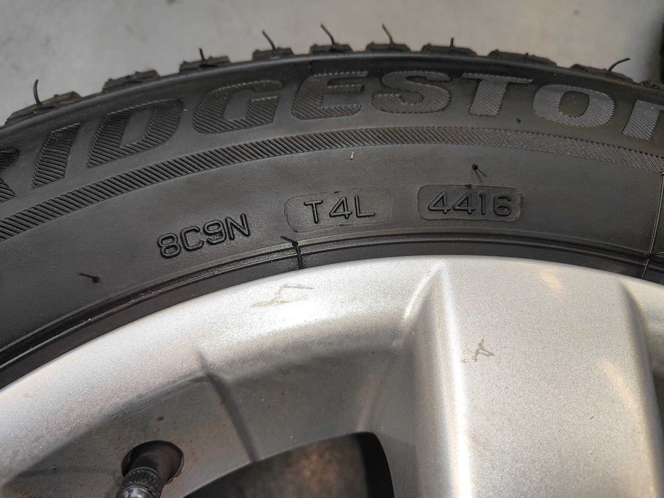 Koła zimowe Aluett 15" 6.5j/15H2 5/112 opony bridgestone 195/65R15