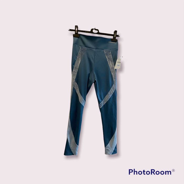 legginsy zara sportowe mesh niebieskie 158-164cm