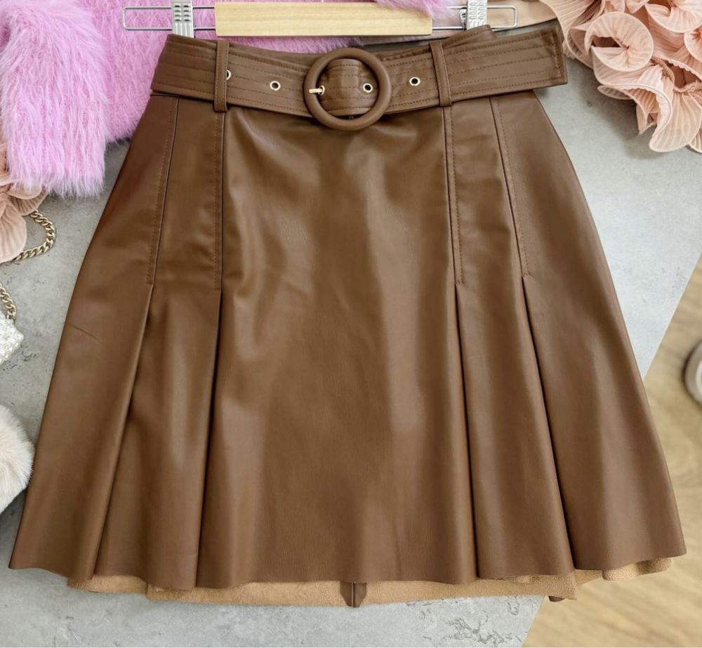 Спідниця еко шкіра zara