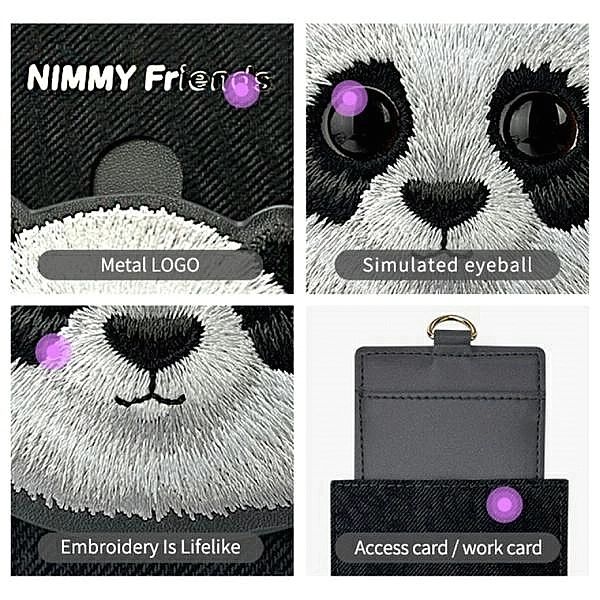 Portfel Nimmy Big Eyed Pet 2.0 Cat etui na karty - czarny