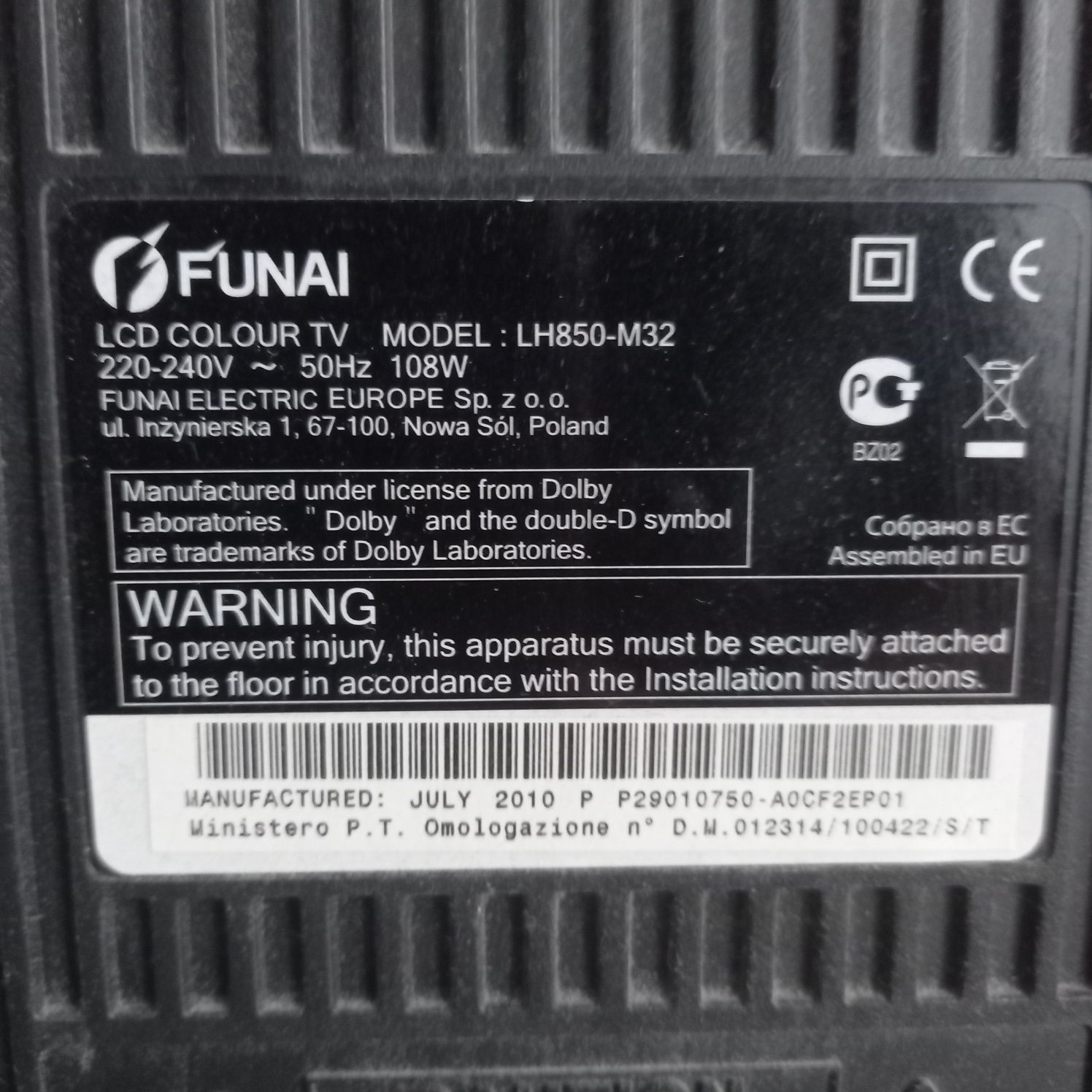 Doskonaly TV Funai 32 cale plus 2 piloty