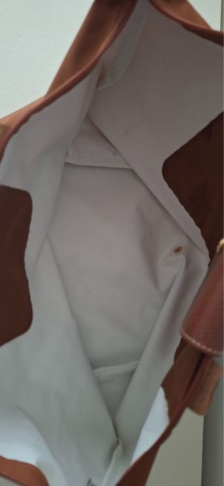 Mala original longchamp castanha