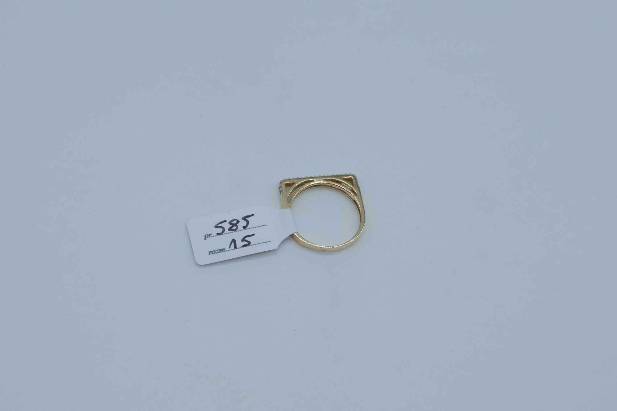 Złoty pierścionek 585 2,09 gram rozmiar 15 NOWY Okazja