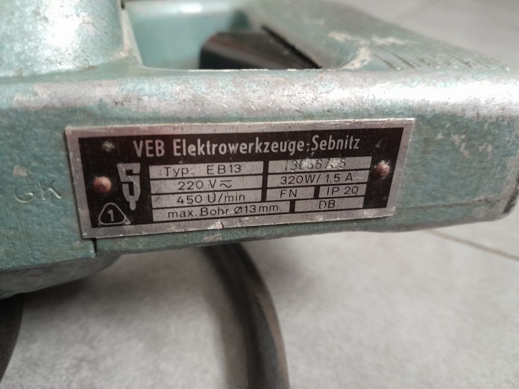 Wiertarka z czasów DDR Eibenstock EB13  320W